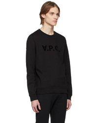 schwarzes bedrucktes Sweatshirt von A.P.C.