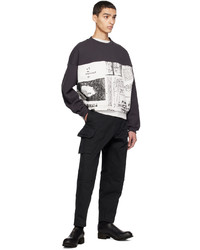 schwarzes bedrucktes Sweatshirt von Enfants Riches Deprimes