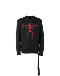 schwarzes bedrucktes Sweatshirt von Blackbarrett