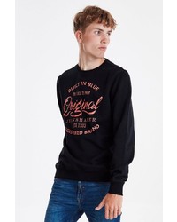 schwarzes bedrucktes Sweatshirt von BLEND