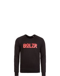 schwarzes bedrucktes Sweatshirt von Bolzr