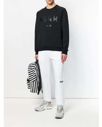 schwarzes bedrucktes Sweatshirt von MSGM