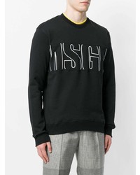 schwarzes bedrucktes Sweatshirt von MSGM