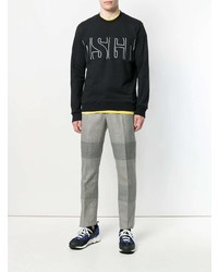 schwarzes bedrucktes Sweatshirt von MSGM