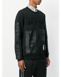 schwarzes bedrucktes Sweatshirt von MSGM