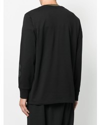 schwarzes bedrucktes Sweatshirt von Y-3