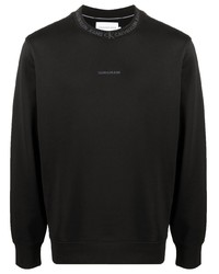 schwarzes bedrucktes Sweatshirt von Calvin Klein Jeans