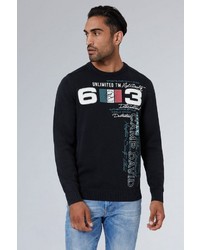 schwarzes bedrucktes Sweatshirt von Camp David