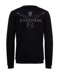 schwarzes bedrucktes Sweatshirt von Chiemsee