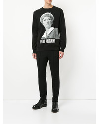 schwarzes bedrucktes Sweatshirt von Undercover