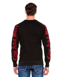 schwarzes bedrucktes Sweatshirt von Cipo & Baxx