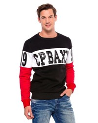 schwarzes bedrucktes Sweatshirt von Cipo & Baxx