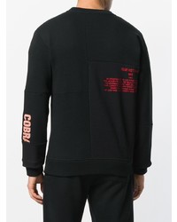 schwarzes bedrucktes Sweatshirt von McQ Alexander McQueen