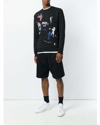 schwarzes bedrucktes Sweatshirt von McQ Alexander McQueen