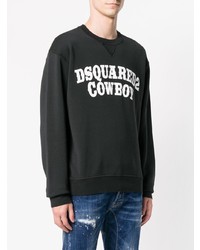 schwarzes bedrucktes Sweatshirt von DSQUARED2