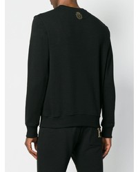 schwarzes bedrucktes Sweatshirt von Billionaire