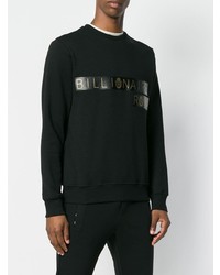 schwarzes bedrucktes Sweatshirt von Billionaire