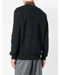 schwarzes bedrucktes Sweatshirt von Ermenegildo Zegna Couture