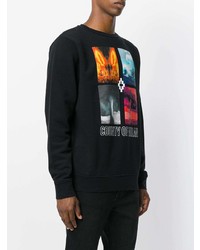 schwarzes bedrucktes Sweatshirt von Marcelo Burlon County of Milan