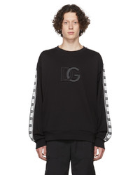 schwarzes bedrucktes Sweatshirt von Dolce & Gabbana