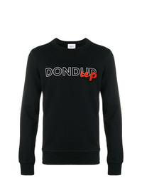 schwarzes bedrucktes Sweatshirt von Dondup