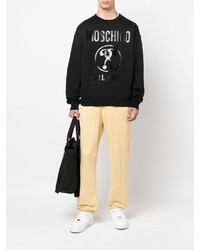 schwarzes bedrucktes Sweatshirt von Moschino