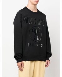 schwarzes bedrucktes Sweatshirt von Moschino