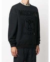 schwarzes bedrucktes Sweatshirt von Moschino