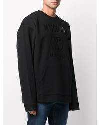 schwarzes bedrucktes Sweatshirt von Moschino