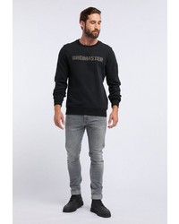schwarzes bedrucktes Sweatshirt von Dreimaster