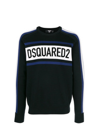 schwarzes bedrucktes Sweatshirt von DSQUARED2