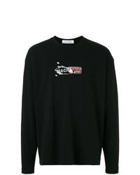 schwarzes bedrucktes Sweatshirt von Education From Youngmachines