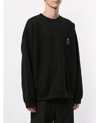schwarzes bedrucktes Sweatshirt von Mastermind World