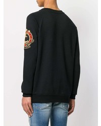 schwarzes bedrucktes Sweatshirt von Balmain