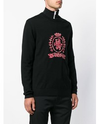 schwarzes bedrucktes Sweatshirt von Tommy Hilfiger