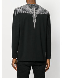 schwarzes bedrucktes Sweatshirt von Marcelo Burlon County of Milan