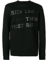 schwarzes bedrucktes Sweatshirt von Fendi