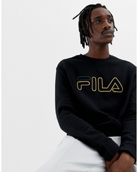 schwarzes bedrucktes Sweatshirt von Fila