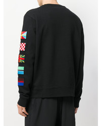 schwarzes bedrucktes Sweatshirt von Marcelo Burlon County of Milan