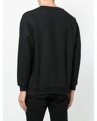 schwarzes bedrucktes Sweatshirt von Andrea Crews