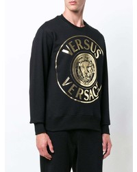 schwarzes bedrucktes Sweatshirt von Versus