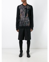 schwarzes bedrucktes Sweatshirt von 11 By Boris Bidjan Saberi