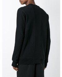 schwarzes bedrucktes Sweatshirt von 11 By Boris Bidjan Saberi