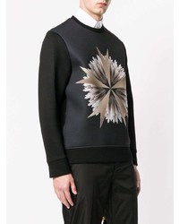 schwarzes bedrucktes Sweatshirt von Neil Barrett