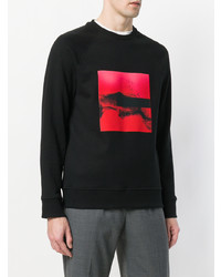 schwarzes bedrucktes Sweatshirt von Neil Barrett