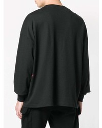 schwarzes bedrucktes Sweatshirt von 1017 Alyx 9Sm