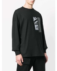 schwarzes bedrucktes Sweatshirt von 1017 Alyx 9Sm