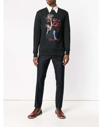 schwarzes bedrucktes Sweatshirt von Vivienne Westwood