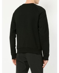 schwarzes bedrucktes Sweatshirt von Balmain