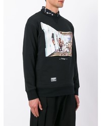 schwarzes bedrucktes Sweatshirt von Ktz